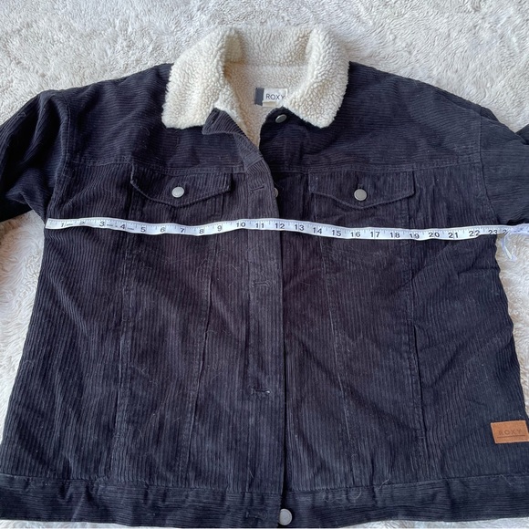 Roxy Black Corduroy Trucker Jacket - Picture 5 of 8